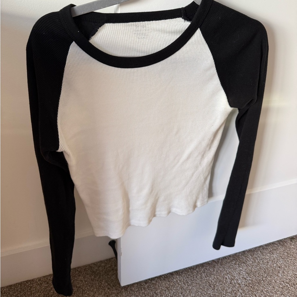 Brandy Black and White Long Sleeve Women's Top